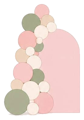 Single Backdrop w/ Garland balloon backdrop setup