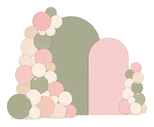 Double Backdrop w/ Garland balloon backdrop setup